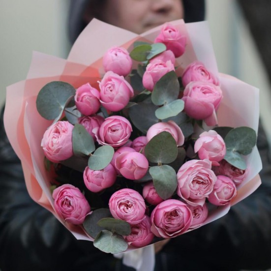 Букет «5 пионовидных кустовых роз» - фото 7