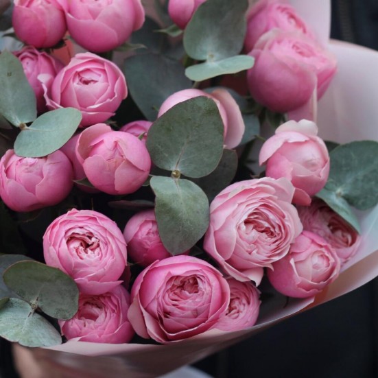 Букет «5 пионовидных кустовых роз» - фото 4